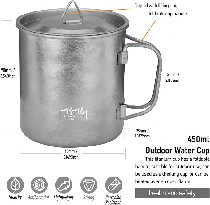 TiTo Titanium Cup Titanium Pot - Image 2