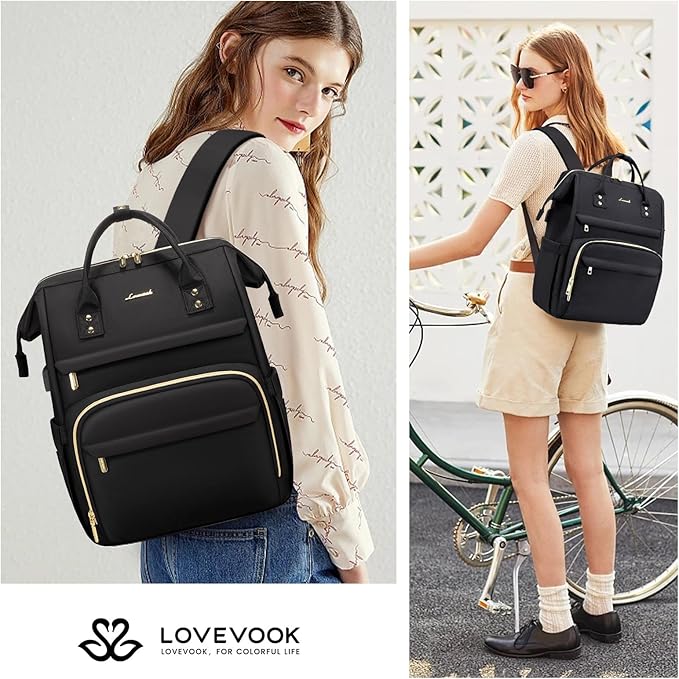 LOVEVOOK Laptop Backpack for Women, 18 Inch Professional Womens Travel Backpack - Image 6