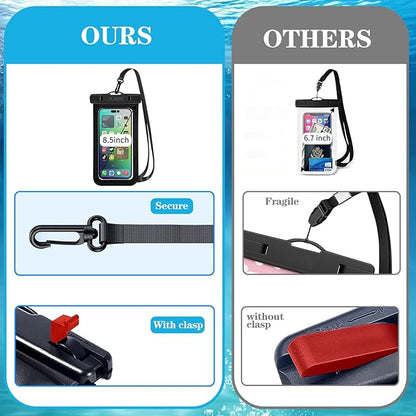 Up to 8.7" 6 Pack Multicolor Waterproof Phone Pouch, Large Phone Waterproof - Image 3