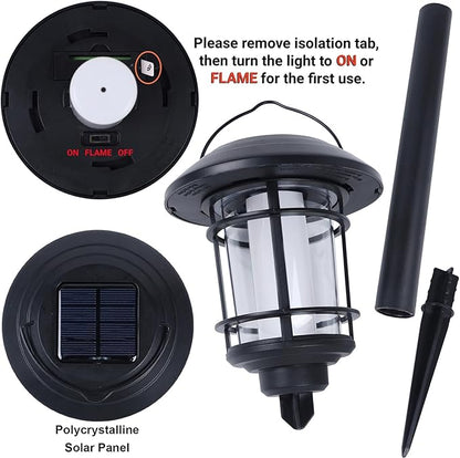 Dynaming 6 Pack Solar Flame Torch Lights Outdoor, Dual Use Flickering Purple - Image 7