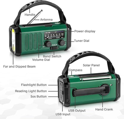 Hand Crank Emergency Radio, NOAA Weather Radio - Image 5