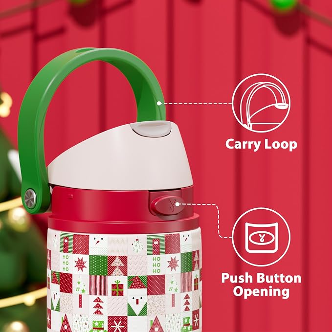 24 oz Insulated Water Bottle for Christmas: Meoky Stainless Steel Xmas Water - Image 4