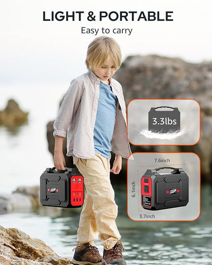 Solar Powered Generator 200W Peak/100W Rated, Portable Solar Generator Power - Image 6