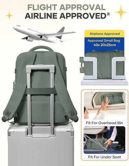 coofay Large Travel Backpack For Women Men Airline Approved Carry On Backpack - Image 8