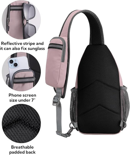 WATERFLY Crossbody Sling Backpack Sling Bag Travel Hiking Chest Bag Daypack - Image 5