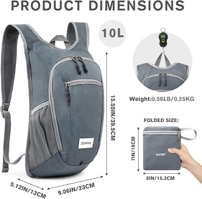 G4Free 10L/15L Hiking Backpack Lightweight Packable Hiking Daypack Small Travel - Image 8