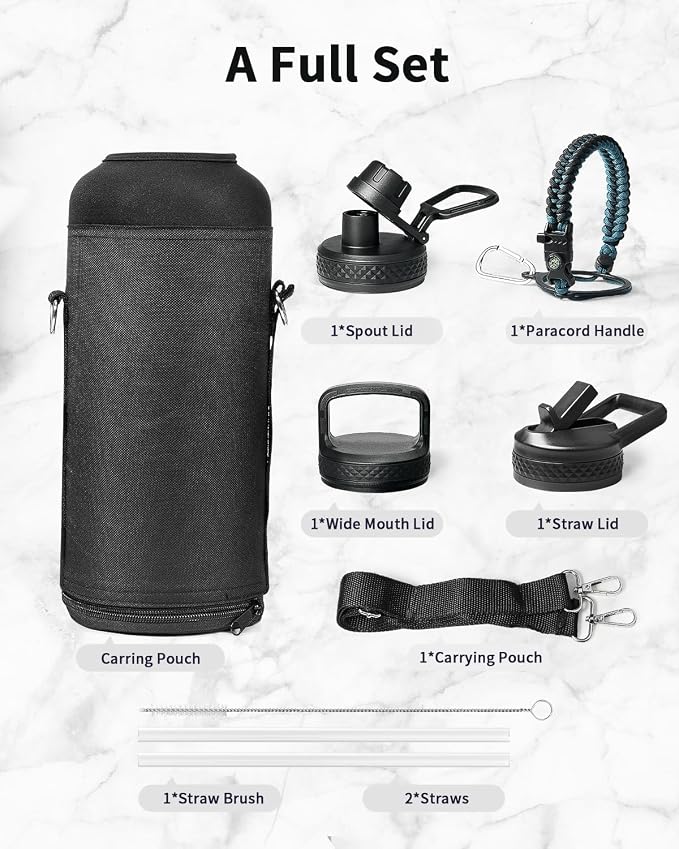 Trebo Water Bottle Insulation 87 oz, Vacuum Stainless Steel Water Jug, - Image 6