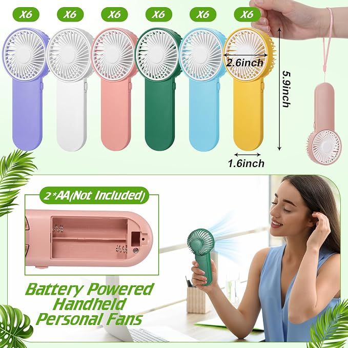 Sumind 36 Pcs Small Personal Portable Fan Mini Handheld Bulk 1 Speed Electric - Image 2