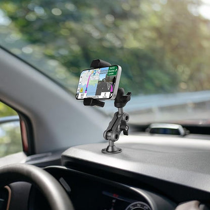 Wall Mount Phone Holder Drilling Base Heavy Duty iPhone Stand, 360° Adjustable - Image 2