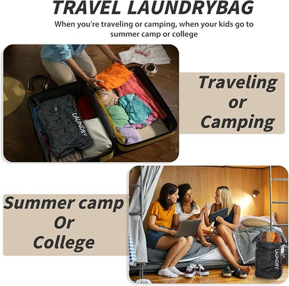 Travel Laundry Bag, Vacuum Compression Dirty Clothes Travel Bag Waterproof Wet - Image 7