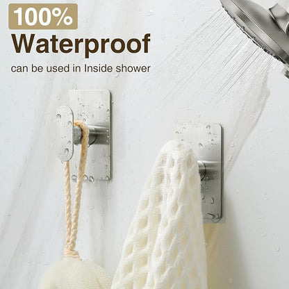 pickpiff Adhesive Towel Hooks for Bathroom: 20LB Extra Strong Wall Hanger for - Image 5