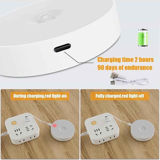 Motion Sensor Light Indoor, 3 Pack Rechargeable Night Light, Wide Detection - Image 4