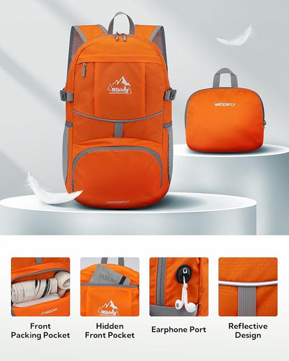 WATERFLY Hiking Packable Daypack Backpack: 25L Ultra Lightweight Day Pack - Image 3