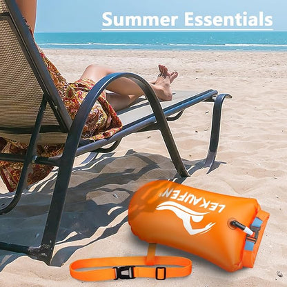 Swim Buoy for Open Water, 20L Swim Safety Float Waterproof Dry Bag for Swimmers - Image 7