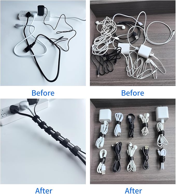 80 PCS 6 Inches Multi-Colour Reusable Cable Ties Cord Straps Multi-Purpose Wire - Image 4