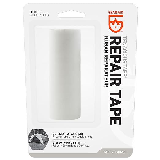 GEAR AID Tenacious Tape 3” x 20” Clear Vinyl Gear Repair Tape, Fix Holes and - Image 2