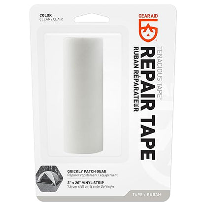 GEAR AID Tenacious Tape 3” x 20” Clear Vinyl Gear Repair Tape, Fix Holes and - Image 2