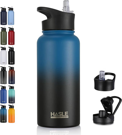 HASLE OUTFITTERS 32 oz Insulated Water Bottle Stainless Steel Double Walled by HASLEOUTFITTERS