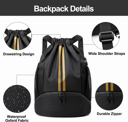 Hoedia Sports Drawstring Backpack - Image 3
