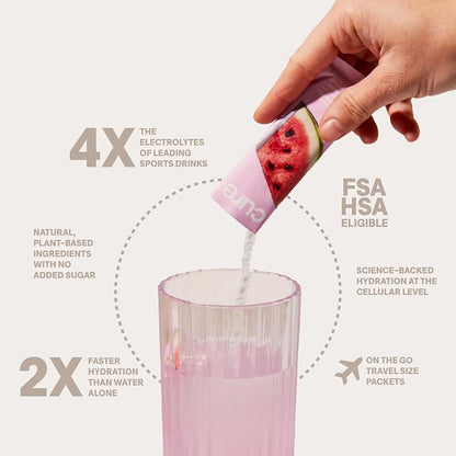 Cure Hydration Plant-Based Electrolyte Drink Mix | No Added Sugar | Dehydration - Image 3