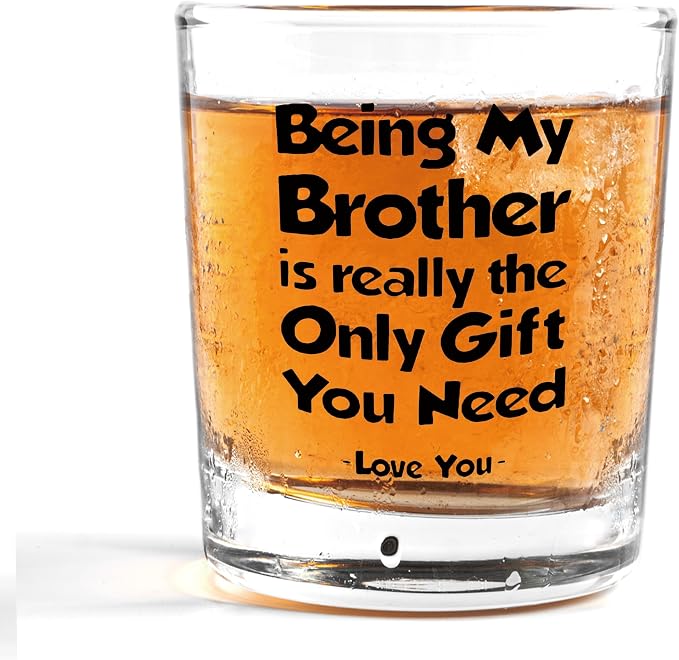 Nogrit Brother Gifts Whiskey Glasses 10 oz, Brothers Gifts by Nogrit