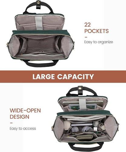 LOVEVOOK Laptop Backpack for Women, 15.6'' Waterproof Nurse Bag Teacher Work - Image 3