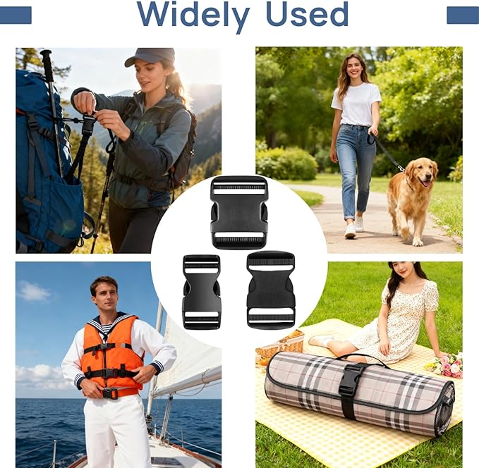 10 Pack 1 Inch Buckle Quick Side Release, Heavy Duty Plastic Side Release - Image 6