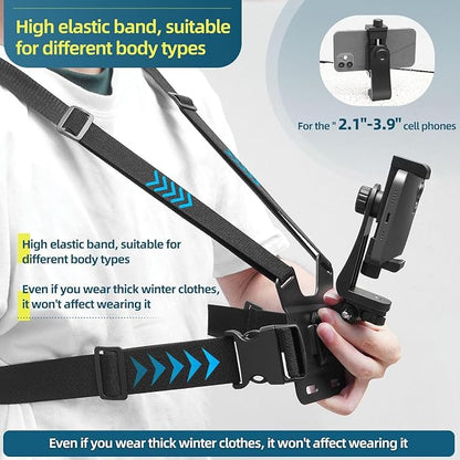 Mobile Phone Chest Mount Harness Strap Cell Phone Holder Mount - Image 4