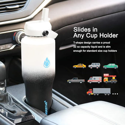 SENDESTAR Water Bottle, Wide Mouth Stainless Steel Vacuum Insulated Double Wall - Image 4
