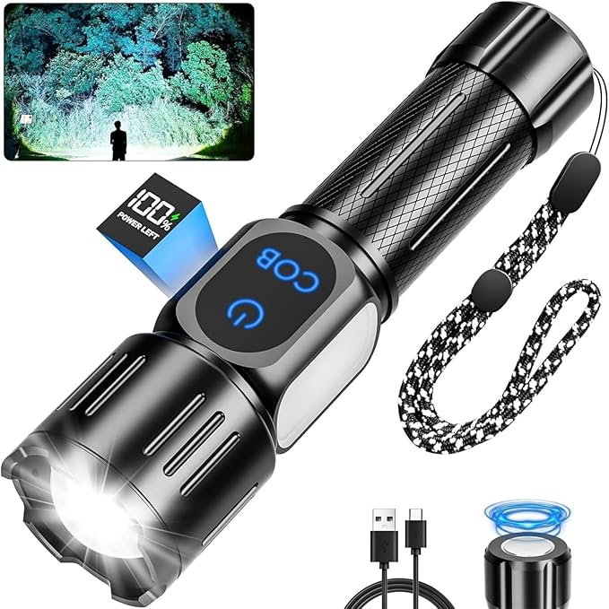 Rechargeable LED Flashlight, Super Bright 99000 High Lumens Flash Light by RECHARGEABLEHEADLAMP