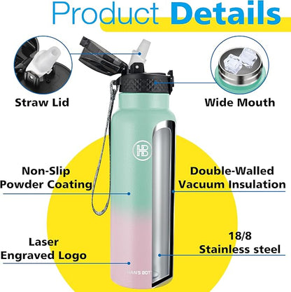 Han's Bottle Sports Water Bottle - 24 Oz - Image 5