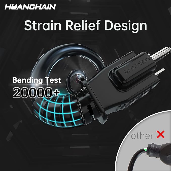 HUANCHAIN 16/3 100 Ft Outdoor Extension Cord Waterproof, 16 Gauge Flexible - Image 2
