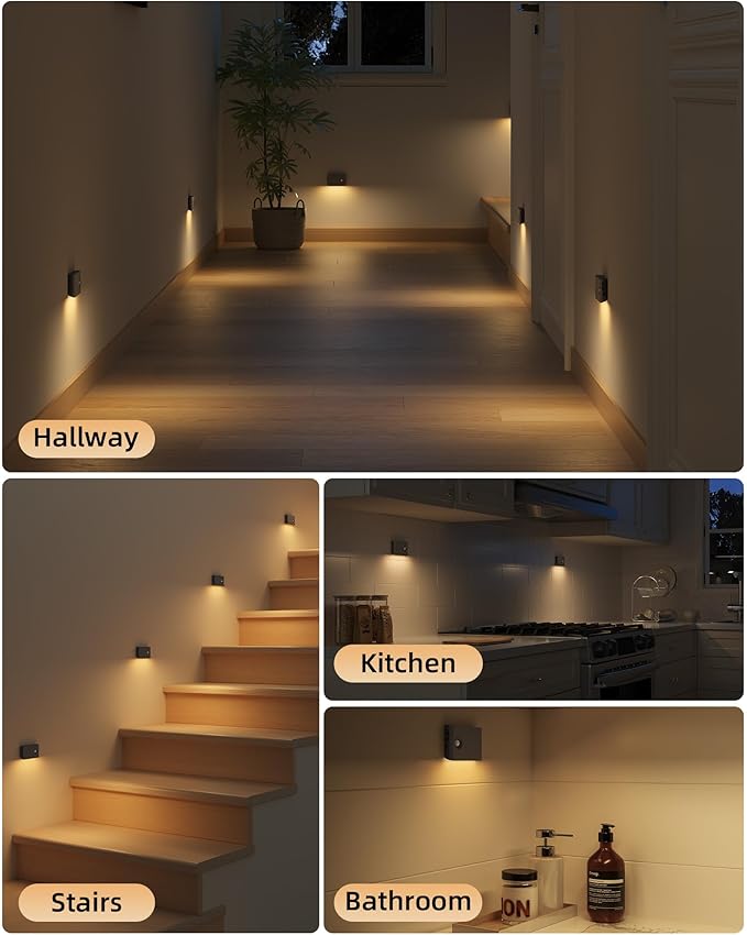 EZVALO 6 Pack Motion Sensor Night Lights, Sync LED Stair Lights Indoor - Image 5