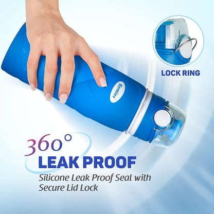 Kemier Collapsible Silicone Water Bottles-750ML, Medical Grade, BPA Free Travel - Image 8