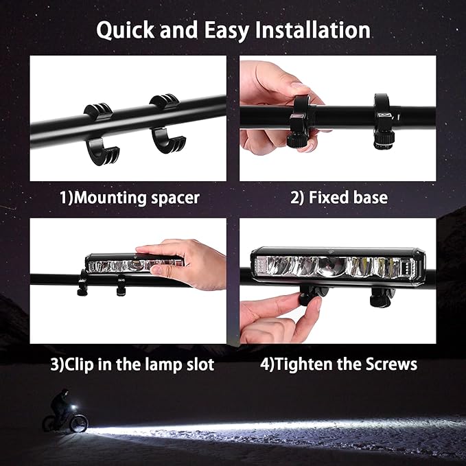 Suruid Super Bright LED Bike Light, USB Rechargeable Bicycle Headlight - Image 7