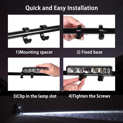 Suruid Super Bright LED Bike Light, USB Rechargeable Bicycle Headlight - Image 7