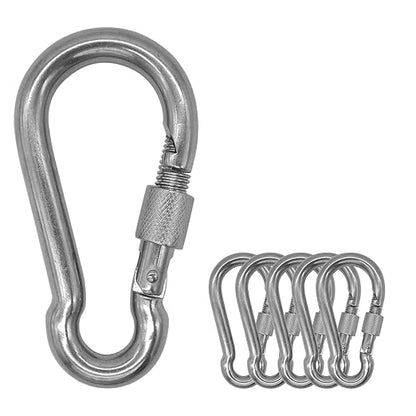 304 Stainless Steel Carabiners -2.76 inch Heavy Duty, Durable & Rust-Free Clips by Outmate