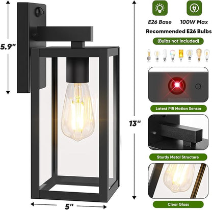 BesLowe Upgraded Motion Sensor Outdoor Wall Light, 13” Dusk to Dawn Porch Light - Image 6