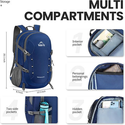 Venture Pal 40L Lightweight Packable Travel Hiking Backpack Daypack - Image 3