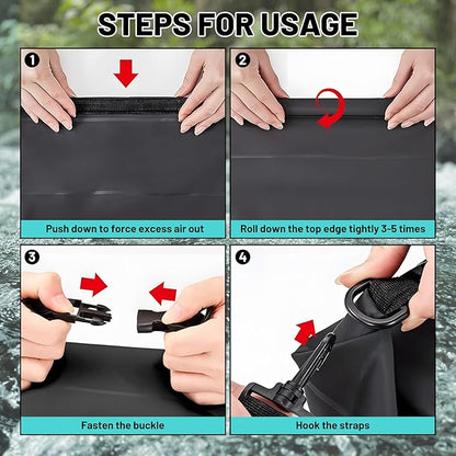 Waterproof Dry Bag, Sea Turtle Coral Starfish Small Waterproof Backpack - Image 8