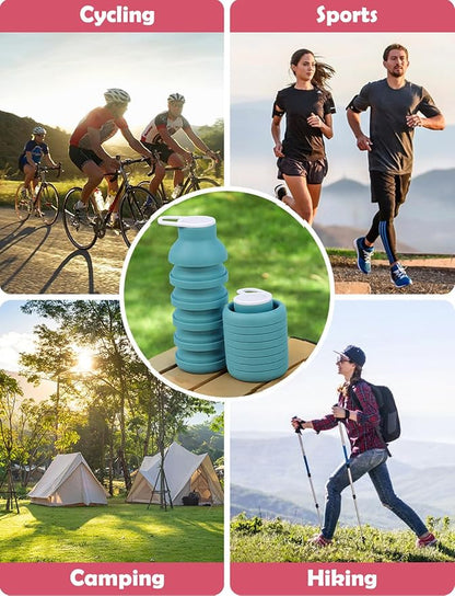 Collapsible Silicone Water Bottle – Foldable Travel Water Bottle Leakproof - Image 7