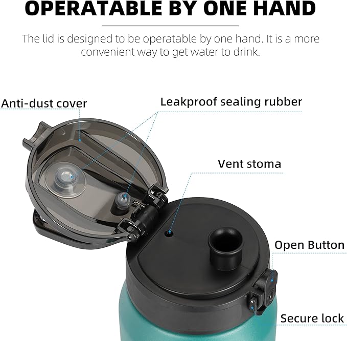 Fanhaw 24 oz Insulated Stainless Steel Water Bottle - Image 2