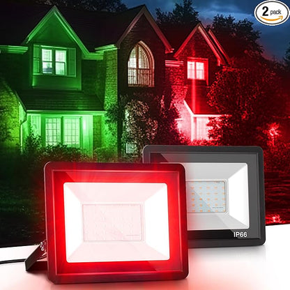 L LOHAS LED Red Flood Light Outdoor,    50W Plug in Flood by LLOHASLED