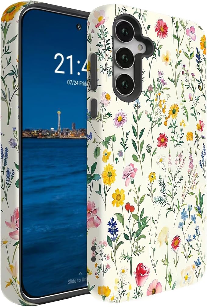 Compatible for Samsung Galaxy S25 FE 5G Case, Dual Layer Heavy Duty 2 in 1 by BSMOSPER