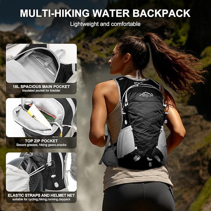 IX INOXTO Hydration Backpack, 18L Lightweight Hiking Backpack - Image 2