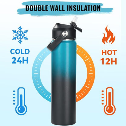 Fijinhom 24oz Insulated Stainless Steel Water Bottle, Wide Mouth Double Wall - Image 5