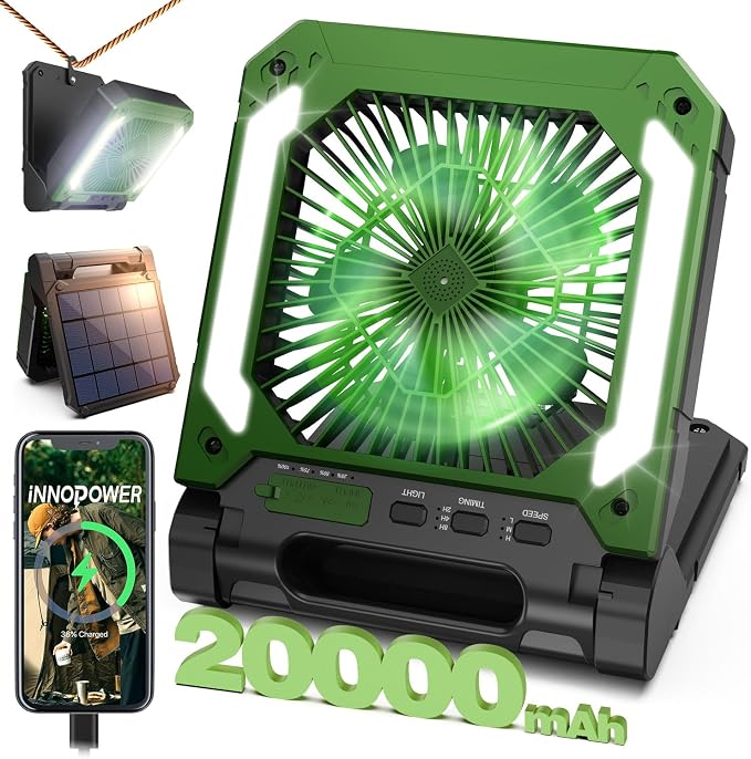 20000mAh Portable Fan Rechargeable by INNOPWOER