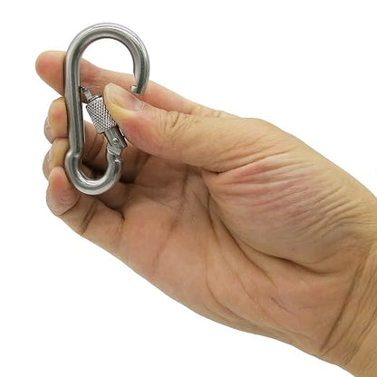 304 Stainless Steel Carabiners -2.76 inch Heavy Duty, Durable & Rust-Free Clips - Image 2