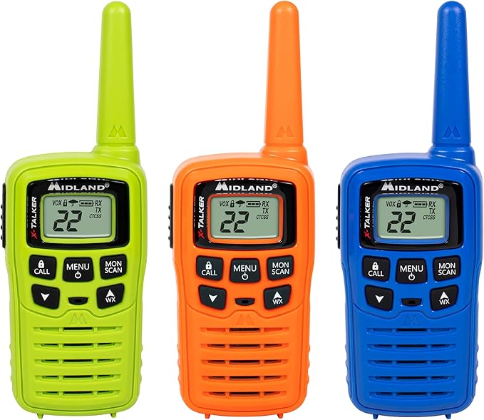 Midland – T10X3M X-Talker Two Way Radio – Water Resistant – NOAA Weather Alert by MidlandRadio