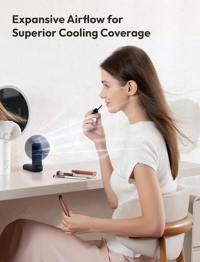 Aecooly Slim Portable Fan, Thin Handheld Fan, USB Rechargeable Mini Personal - Image 5